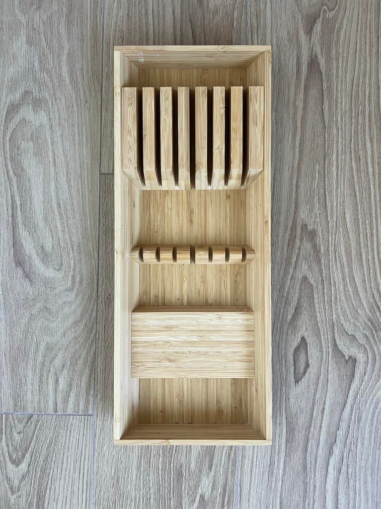 Bamboe bestekbak besteklade messenblok Ikea Variera, Ophalen, Gebruikt, Hout, Los bestek