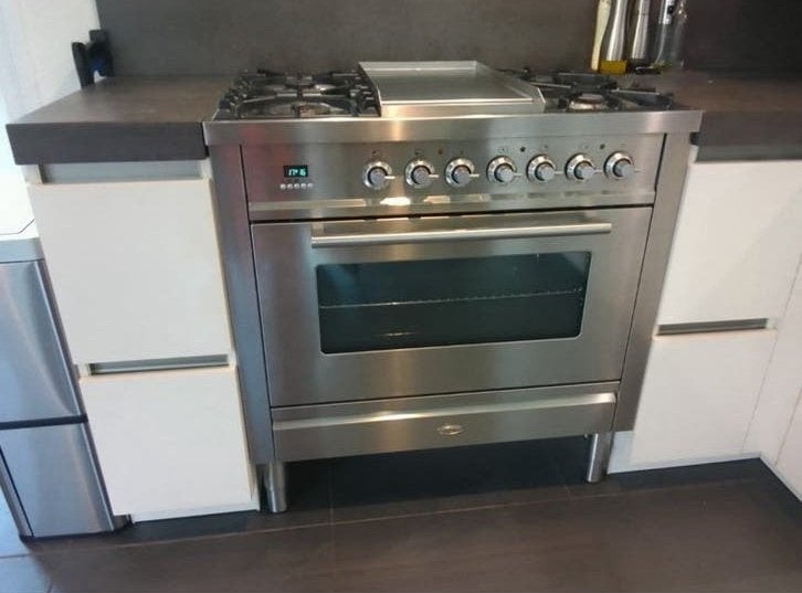 Boretti gasfornuis met grill spit 90cm, Ophalen of Verzenden, Zo goed als nieuw, Grill