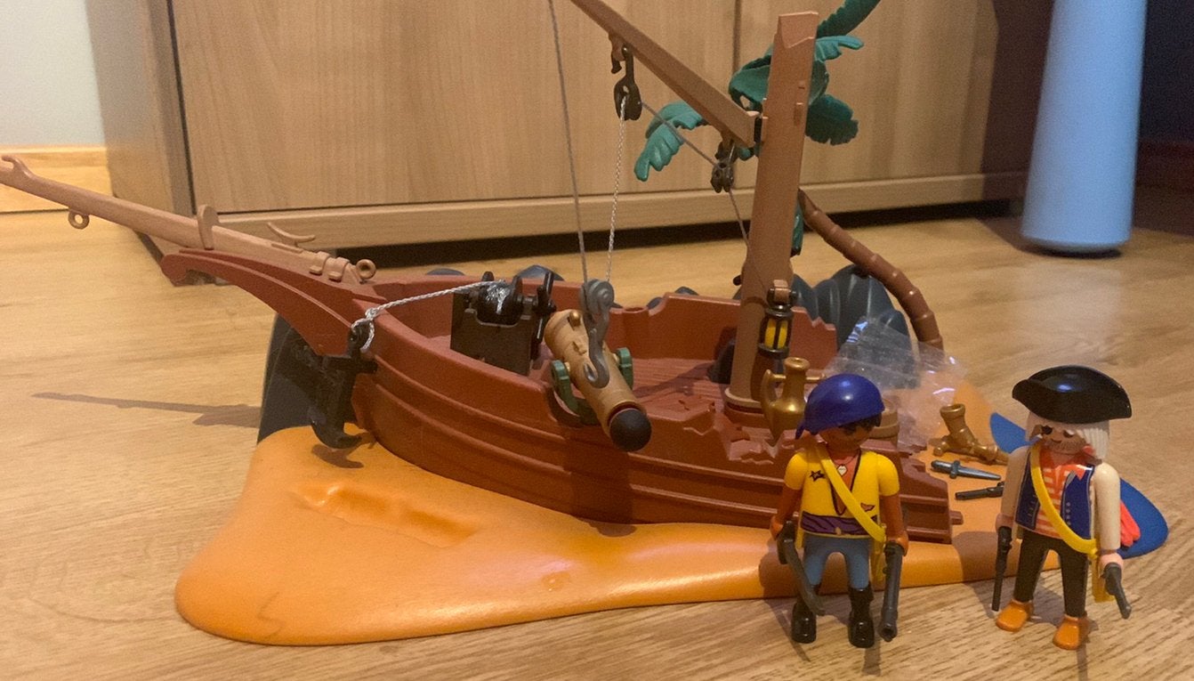 Playmobil - gezonken piratenschip, Kinderen en Baby's, Speelgoed | Playmobil, Pirates, Gebruikt, Complete set, Overige typen
