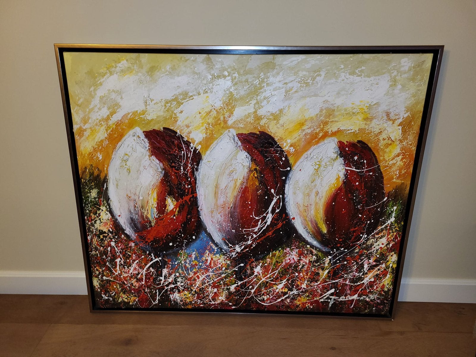 Groot schilderij, Huis en Inrichting, Woonaccessoires | Schilderijen, Tekeningen en Foto's, Ophalen, Zo goed als nieuw, Schilderij