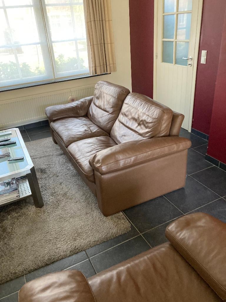 Lederen zetels, Huis en Inrichting, Ophalen, Gebruikt, Leer, Klassiek