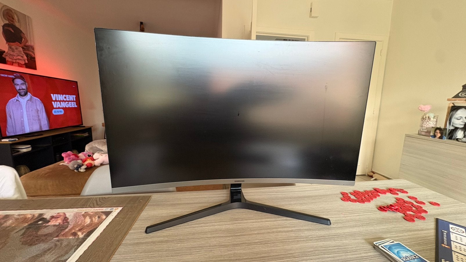 Samsung curved monitor 32 inch, Ophalen, Zo goed als nieuw