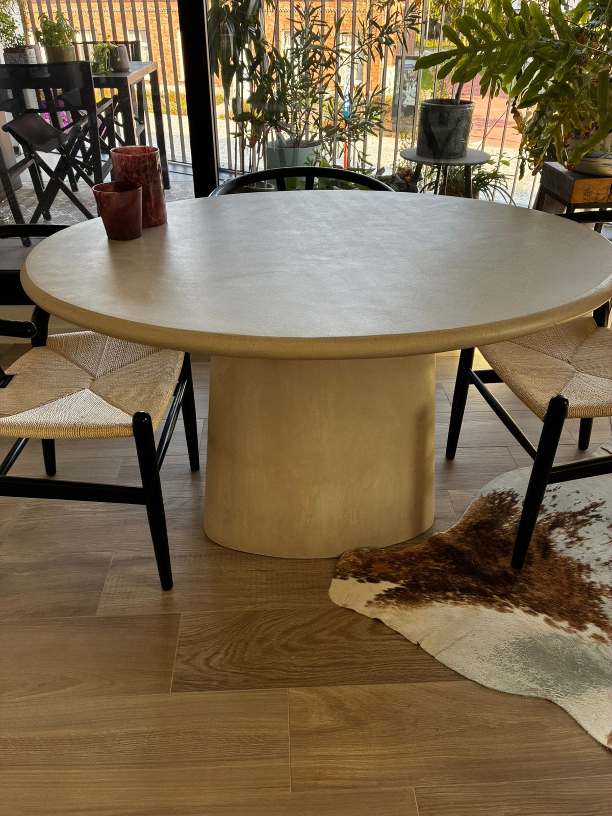 Mortex tafel, Maison & Meubles, Enlèvement, Comme neuf, Ovale