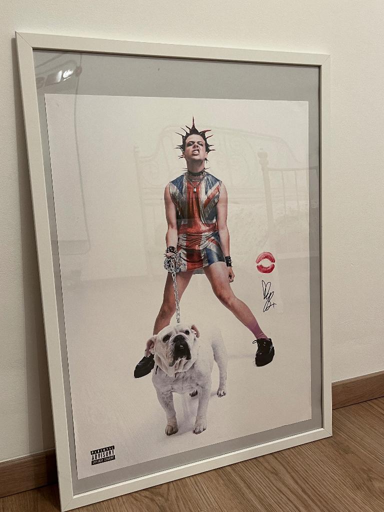 yungblud gesigneerde poster, Ophalen, Rechthoekig Staand, Zo goed als nieuw, A1 t/m A3