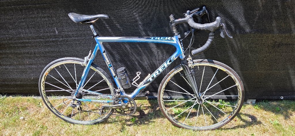 Trek OCLV Carbon Discovery Channel racefiets maat 62, Autres marques, Frein sur jante, Aluminium, Enlèvement