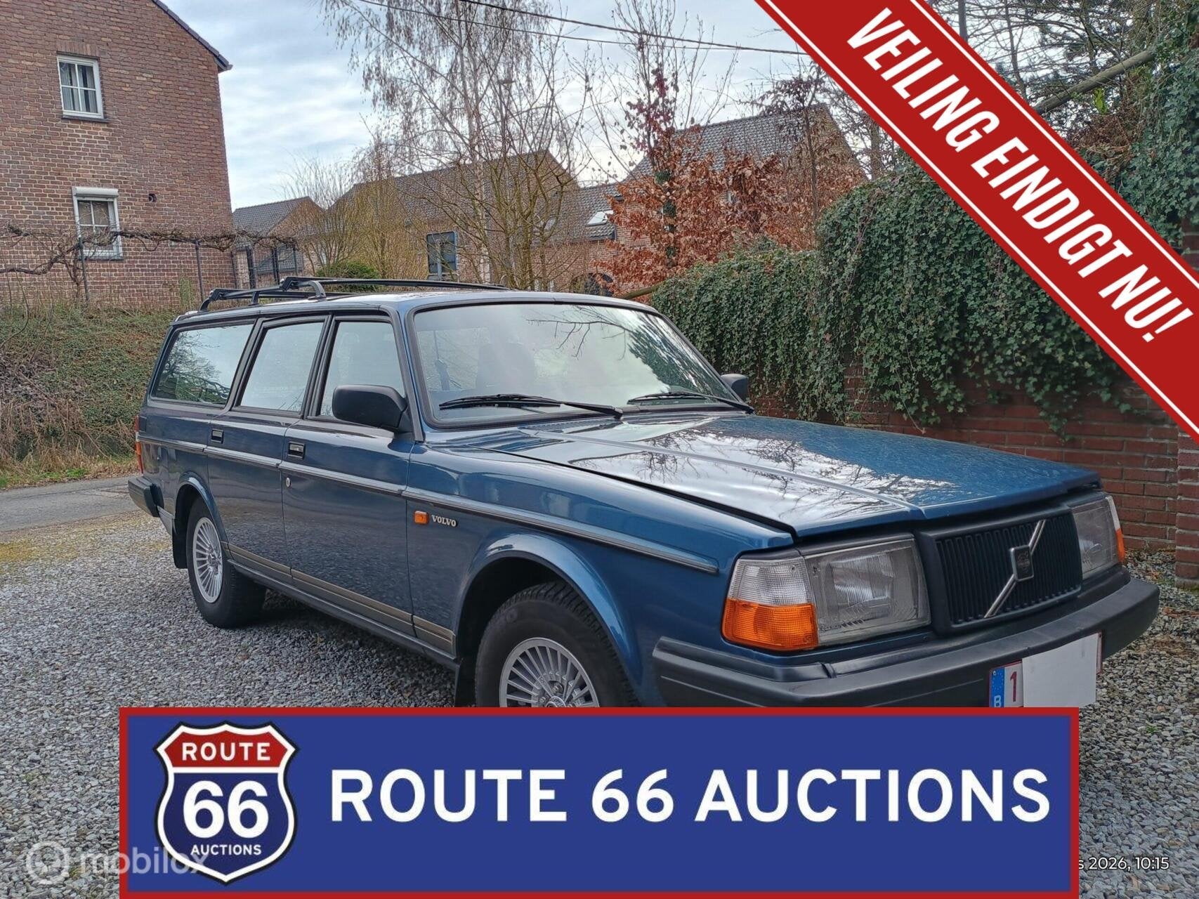 Volvo 240 GL Estate | 1988 | Route 66 Auctions, Auto's, Zwart, Bedrijf, Handgeschakeld, Overige carrosserie
