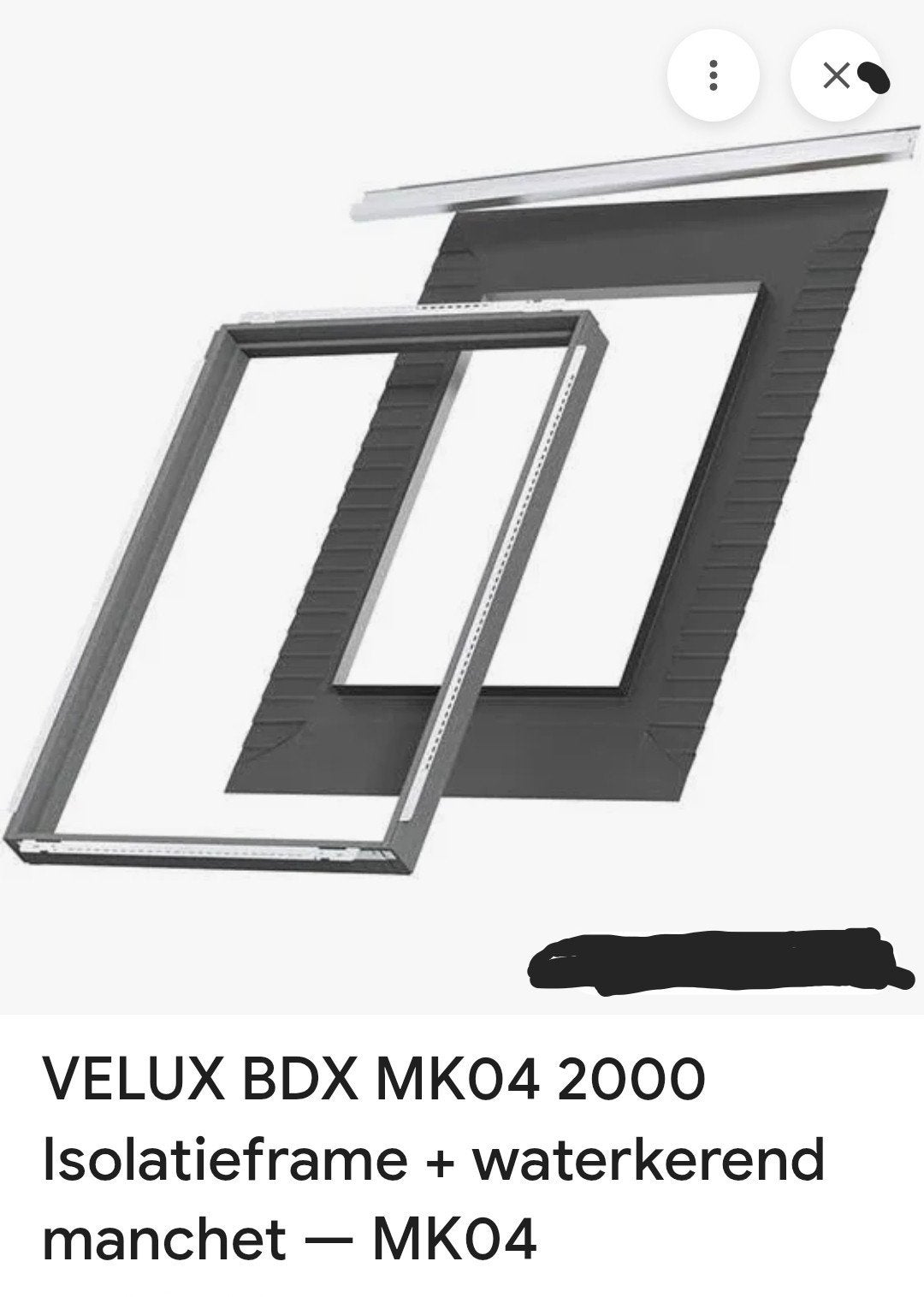 Cadre isolant + manchette imperméable pour MK04 Velux BDX, Bricolage & Construction, Vitres, Châssis & Fenêtres, Enlèvement, Neuf