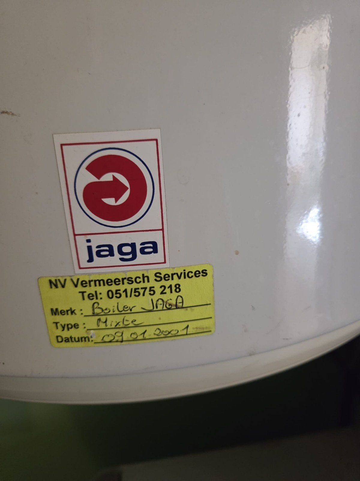 Boiler 150l Jaga, Bricolage & Construction, Plus de 10 ans, Boiler, Enlèvement, Utilisé