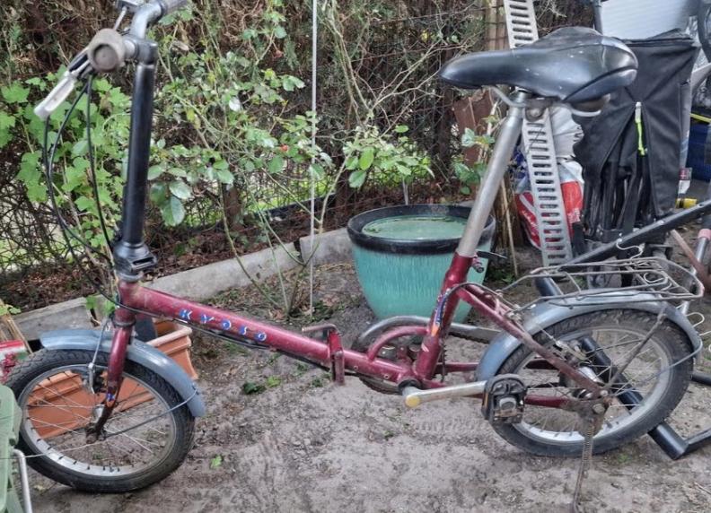 Vouwfiets plooifiets, Fietsen en Brommers, Ophalen, Gebruikt, Velgrem, 16 tot 18 inch