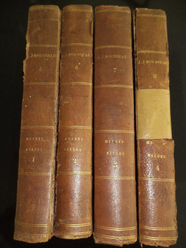 1776 Jean Jacques Rousseau 'Oeuvres mêlées' Londres 4 TOMES, Ophalen of Verzenden