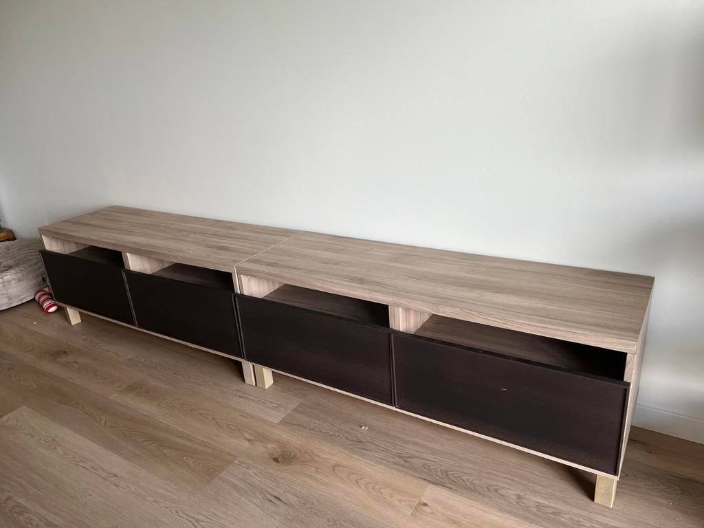 Meuble tv a donner, Ophalen, Minder dan 50 cm, Gebruikt, Teakhout