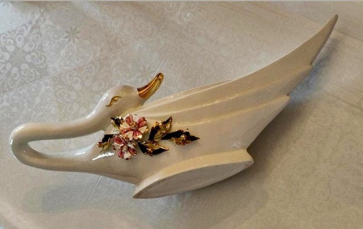 Vintage, Italiaanse zwanenschotel, Antiek en Kunst, Antiek | Porselein, Ophalen