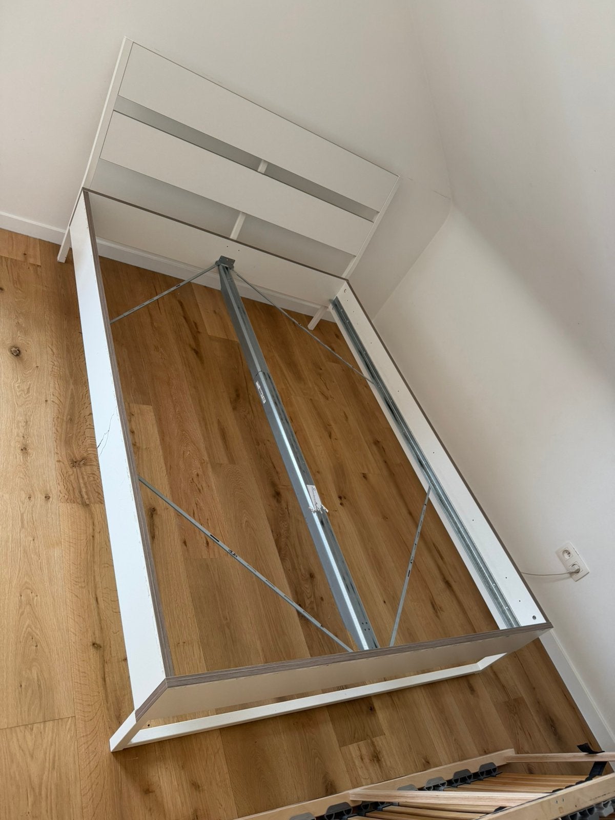 Bed Ikea Trysil 1,4m breed, Ophalen, Gebruikt, Wit, 140 cm
