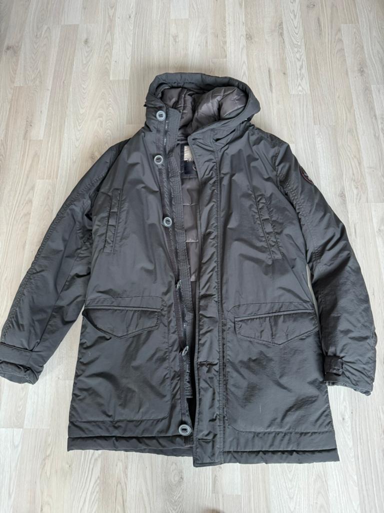 Napapijri herenjas in zeer goede staat maat L, Kleding | Heren, Jassen | Winter, Ophalen, Zo goed als nieuw, Maat 52/54 (L), Overige kleuren