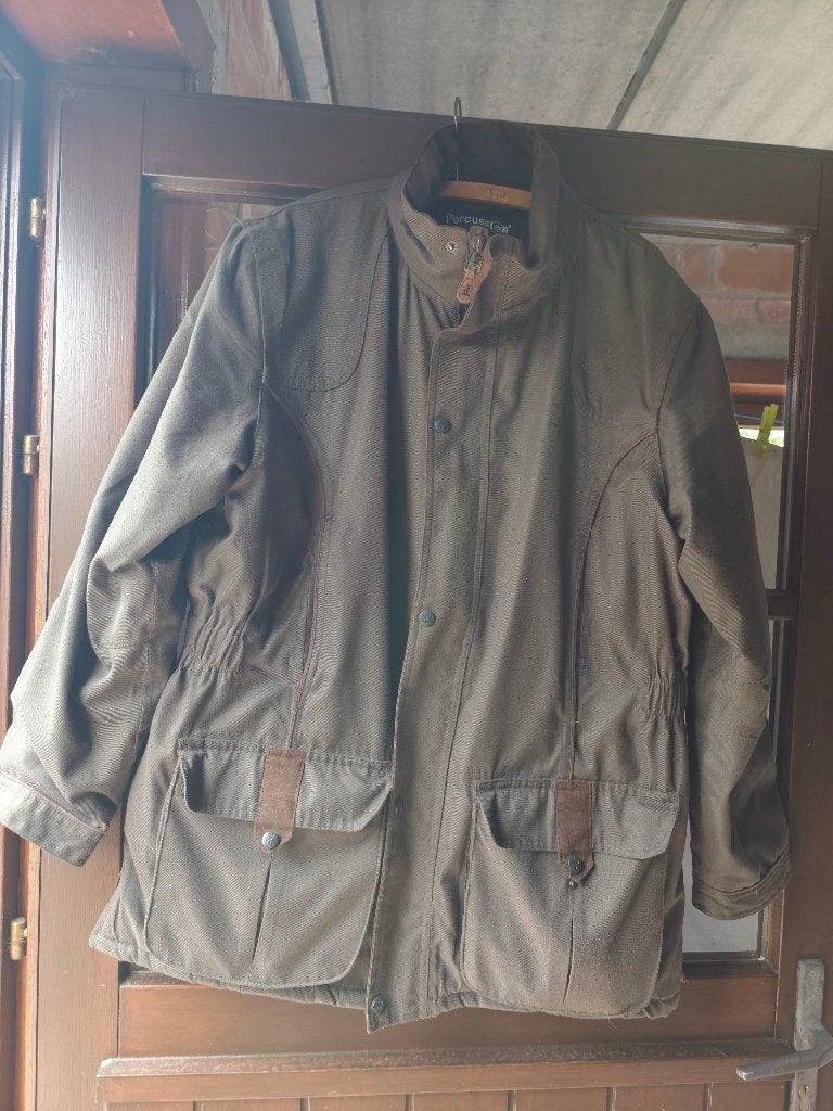 Veste Percussion chasse pêche nature, Percussion, Taille 52/54 (L), Comme neuf, Vert