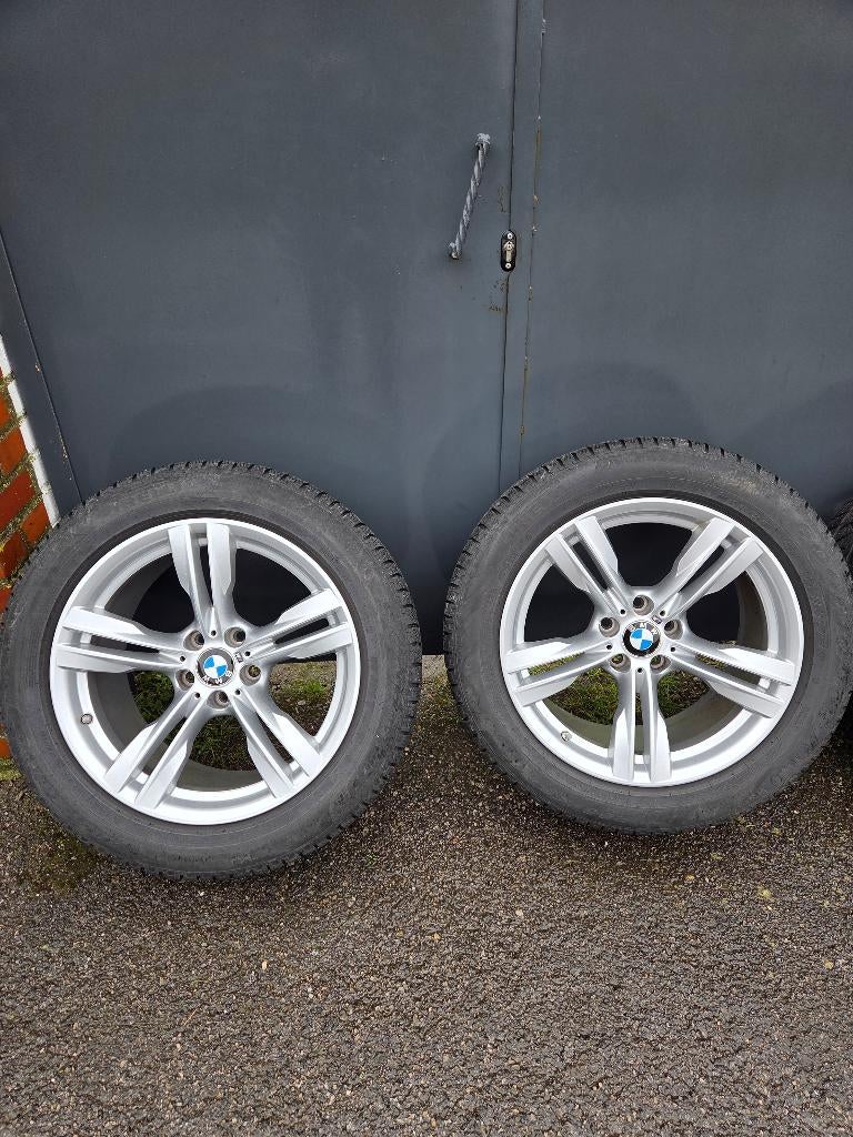 4 ORIGINELE BMW-VELGEN M X5 F15 IN 19 INCH, Auto-onderdelen, Banden en Velgen, Gebruikt, 255 mm, Banden en Velgen, Winterbanden
