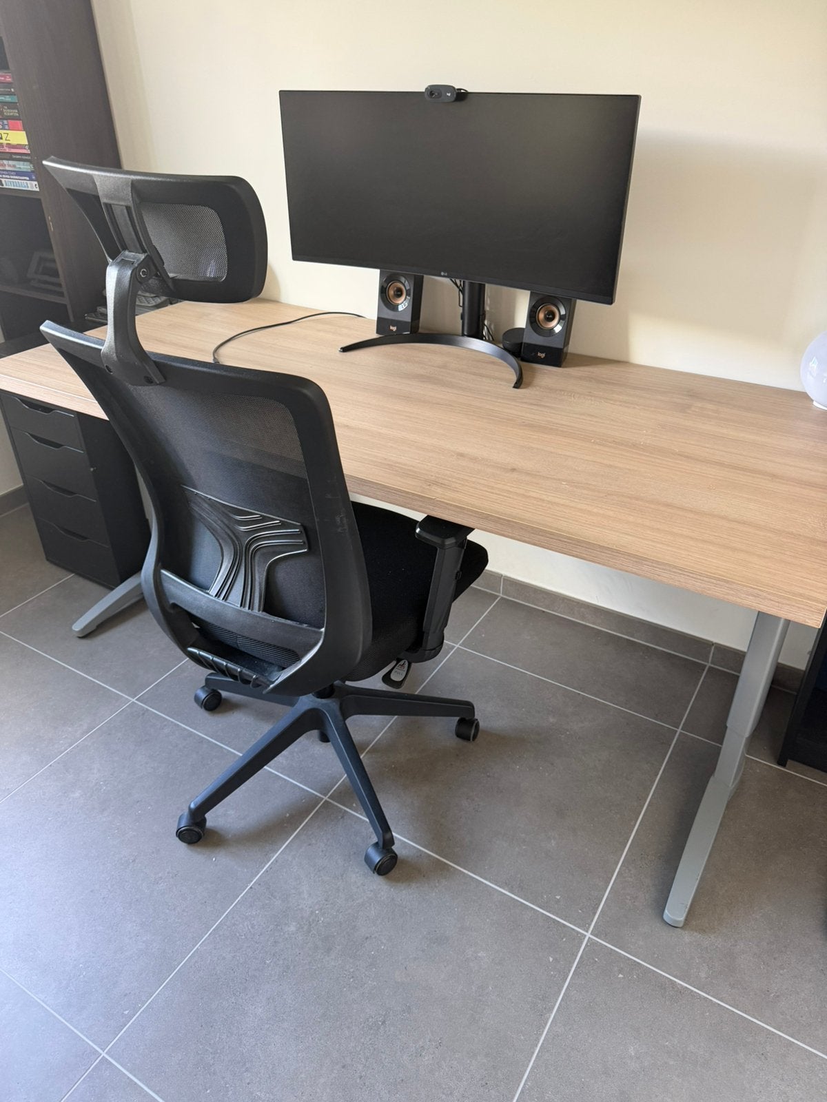 Verstelbaar bureau 180x80, Maison & Meubles, Bureaux, Enlèvement, Réglable en hauteur, Comme neuf