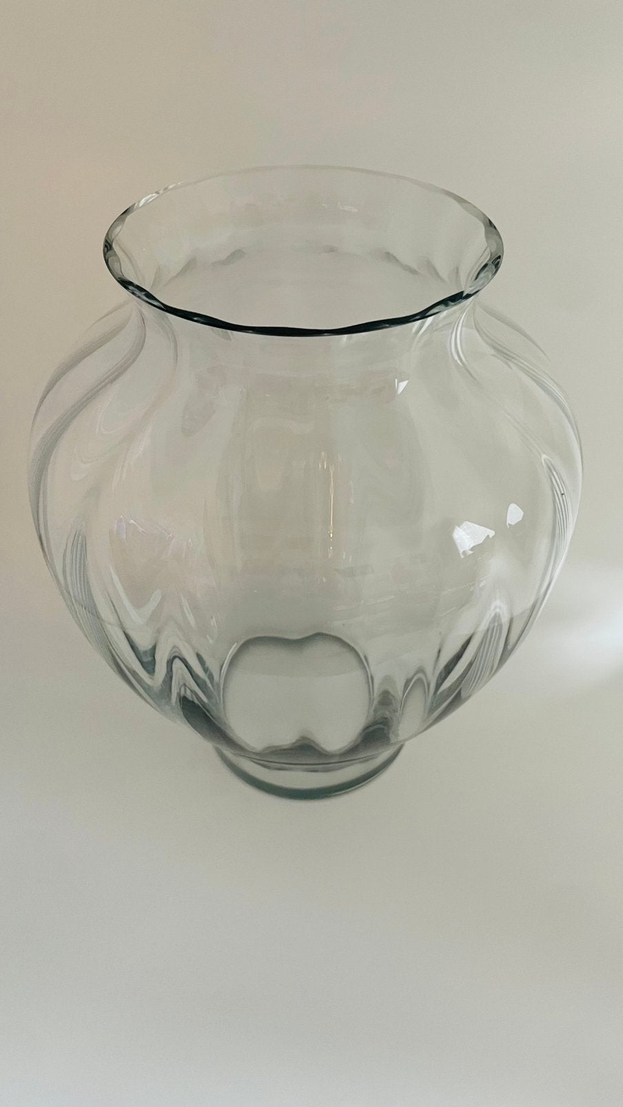 Prachtige vintage handgeblazen glazen grote vaas, perfect!, Ophalen, Zo goed als nieuw