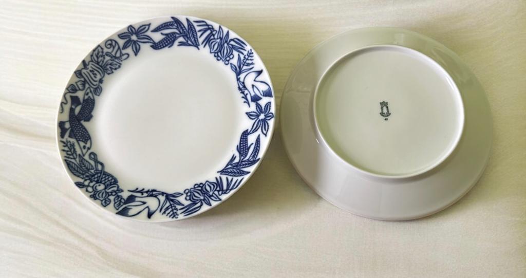 Set van 4 antieke Schönwald-porseleinen borden, Antiek en Kunst, Antiek | Servies compleet, Ophalen of Verzenden