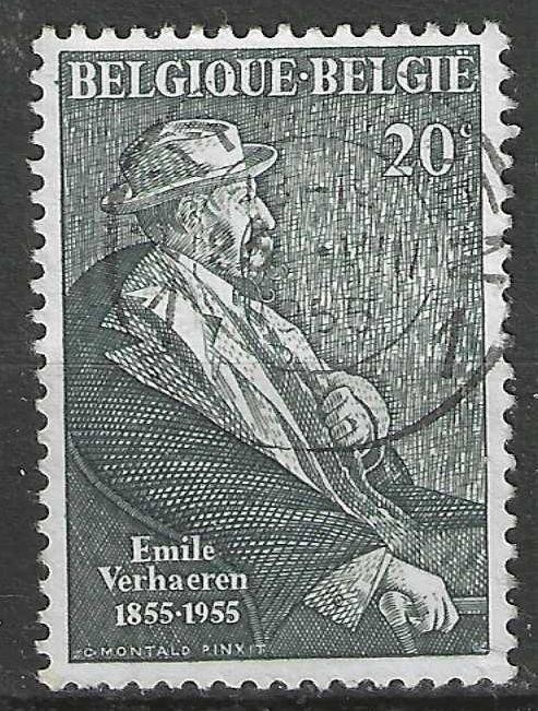 Belgie 1955 - Yvert/OBP 967 - Dichter Emile Verhaeren (ST), Postzegels en Munten, Verzenden, Gestempeld, Gestempeld, Kunst