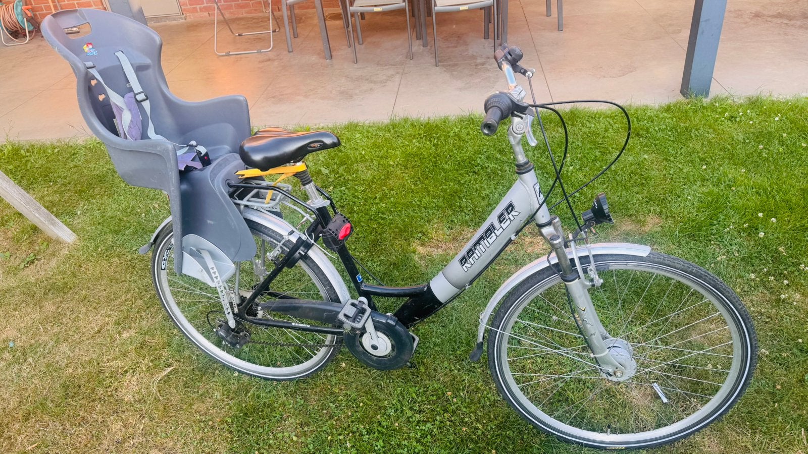 Damesfiets met kinderzitje met 7 shimano versnellingen, Enlèvement, Comme neuf, Vitesses