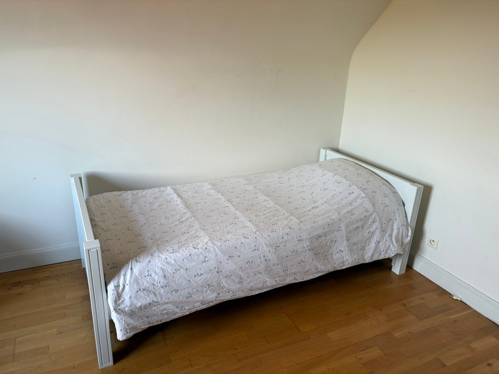 Lit 1 personne Maisons du Monde 190x90 blanc, 90 cm, Enlèvement, 190 cm ou moins, Moderne