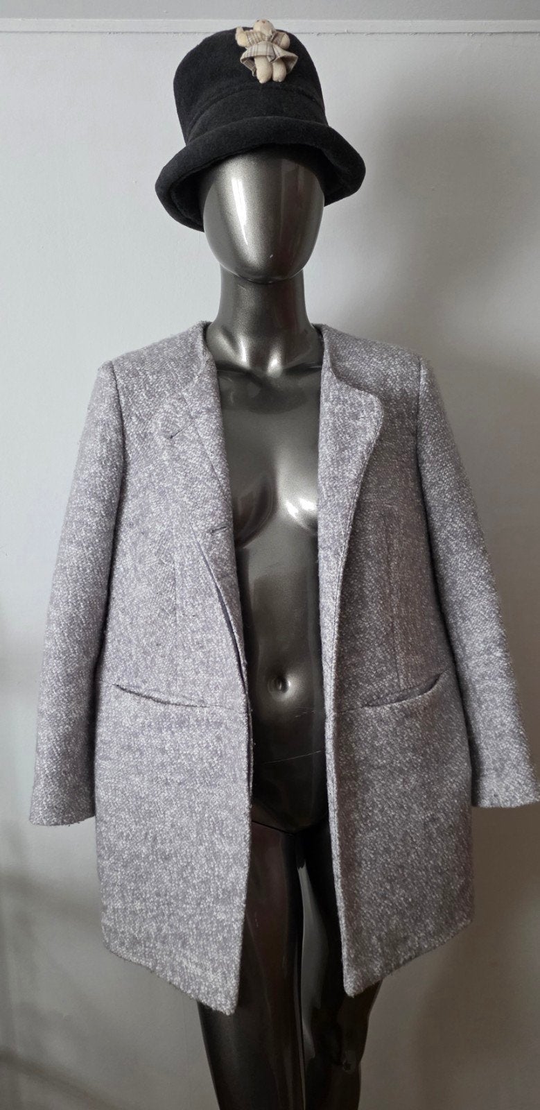 Cardigan Nota Bene M, Taille 38/40 (M), Gris, Enlèvement, Porté
