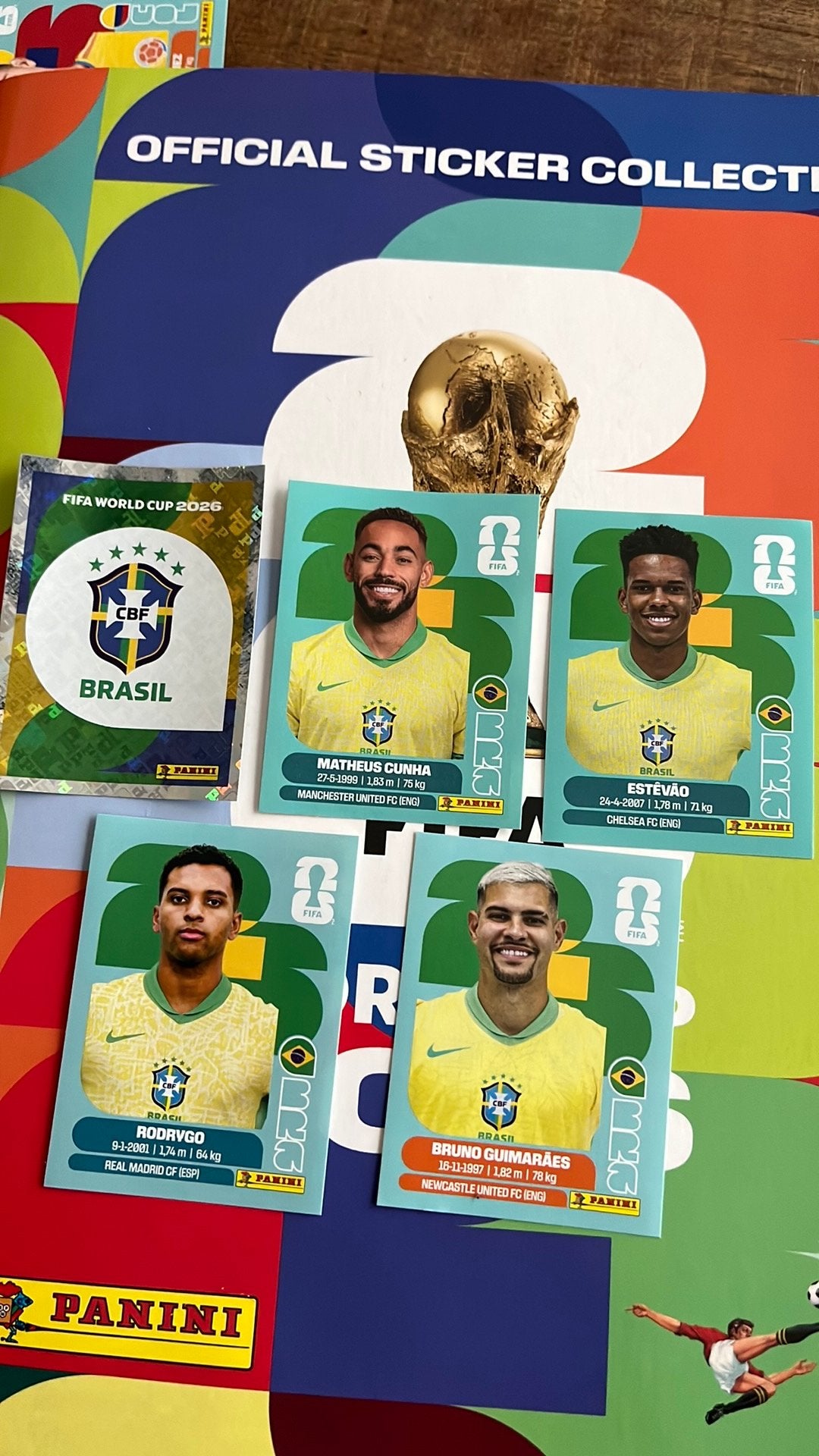 5 brazil panini stickers; world cup 2026, Tickets & Billets, Sport | Football