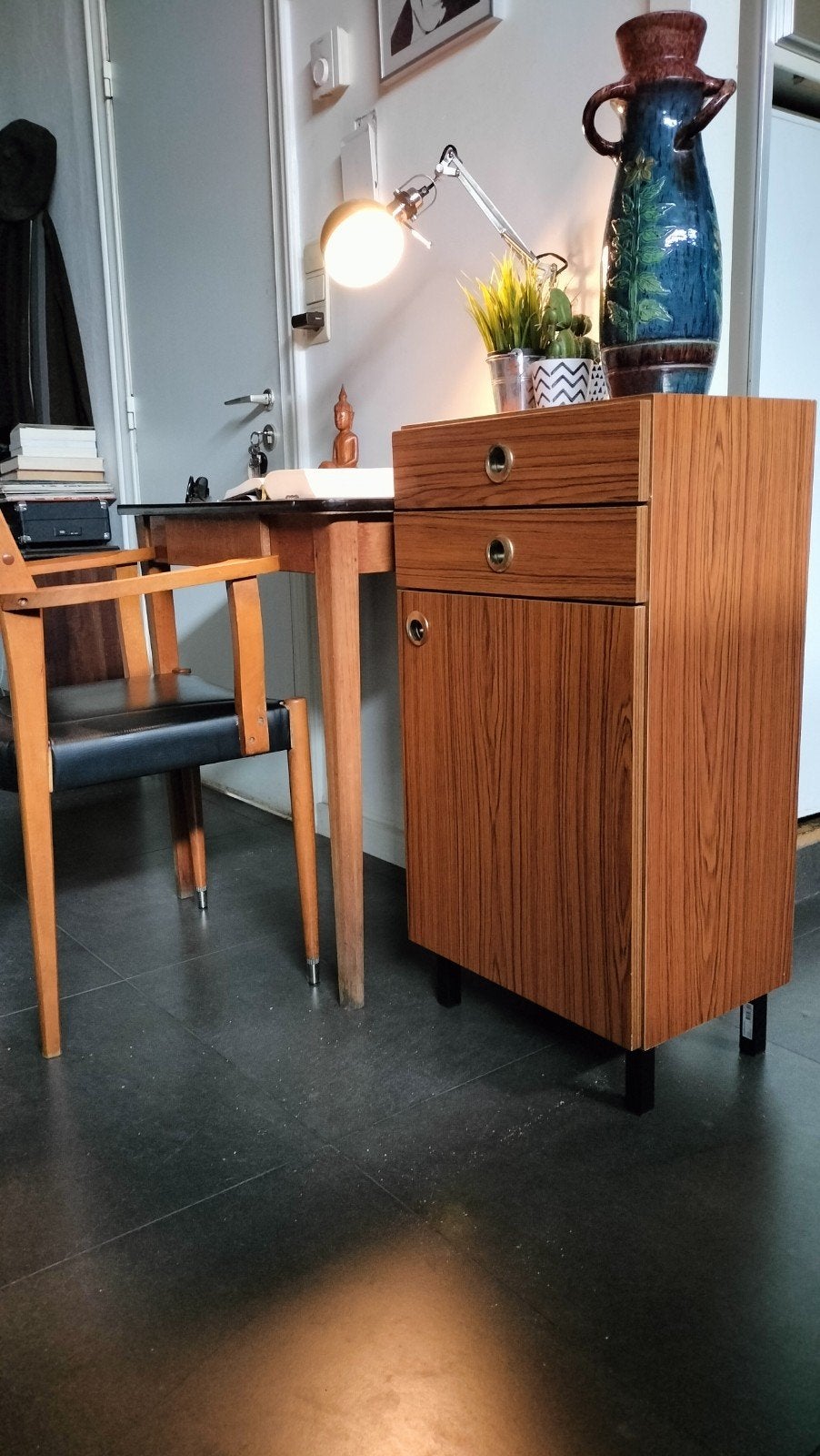 Vintage seventies pallisander hout kastje, Ophalen