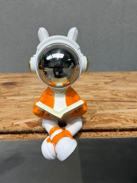 Astronaut konijn oranje met boek - nieuw in verpakking, Ophalen of Verzenden, Nieuw, Fantasy