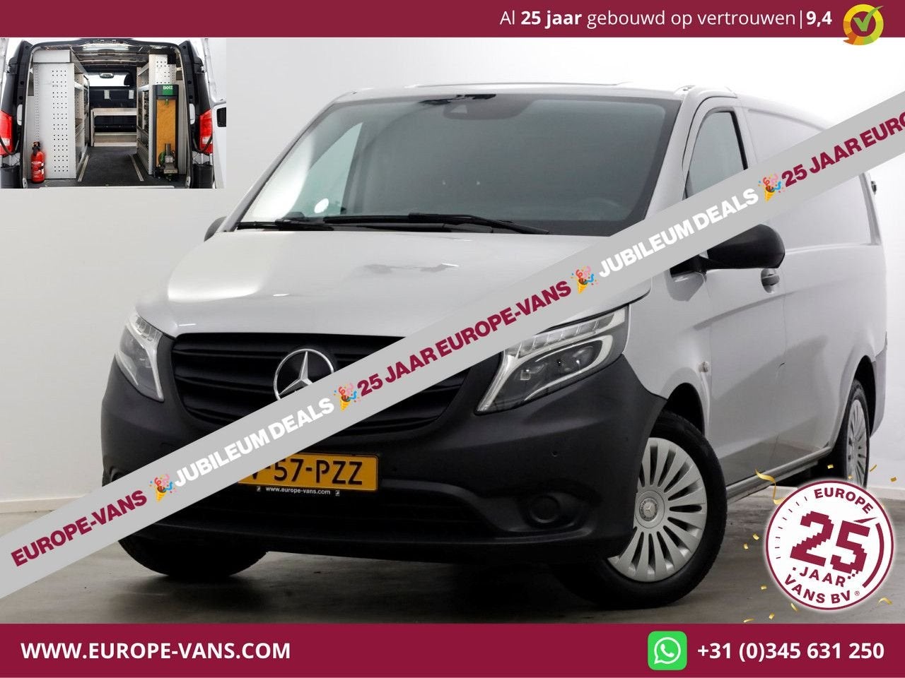 Mercedes-Benz Vito 114 CDI Lang 9G Automaat LED/Inrichting/N, Autos, Argent ou Gris, Achat, Entreprise, Carnet d'entretien