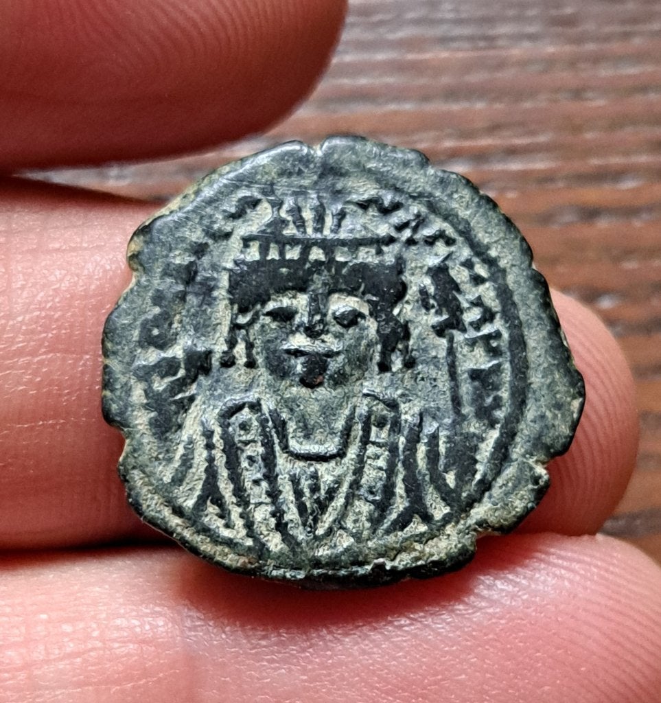 Byzantine - Superbe demi-follis de Maurice Tibère, Enlèvement ou Envoi, Autres pays, Monnaie en vrac