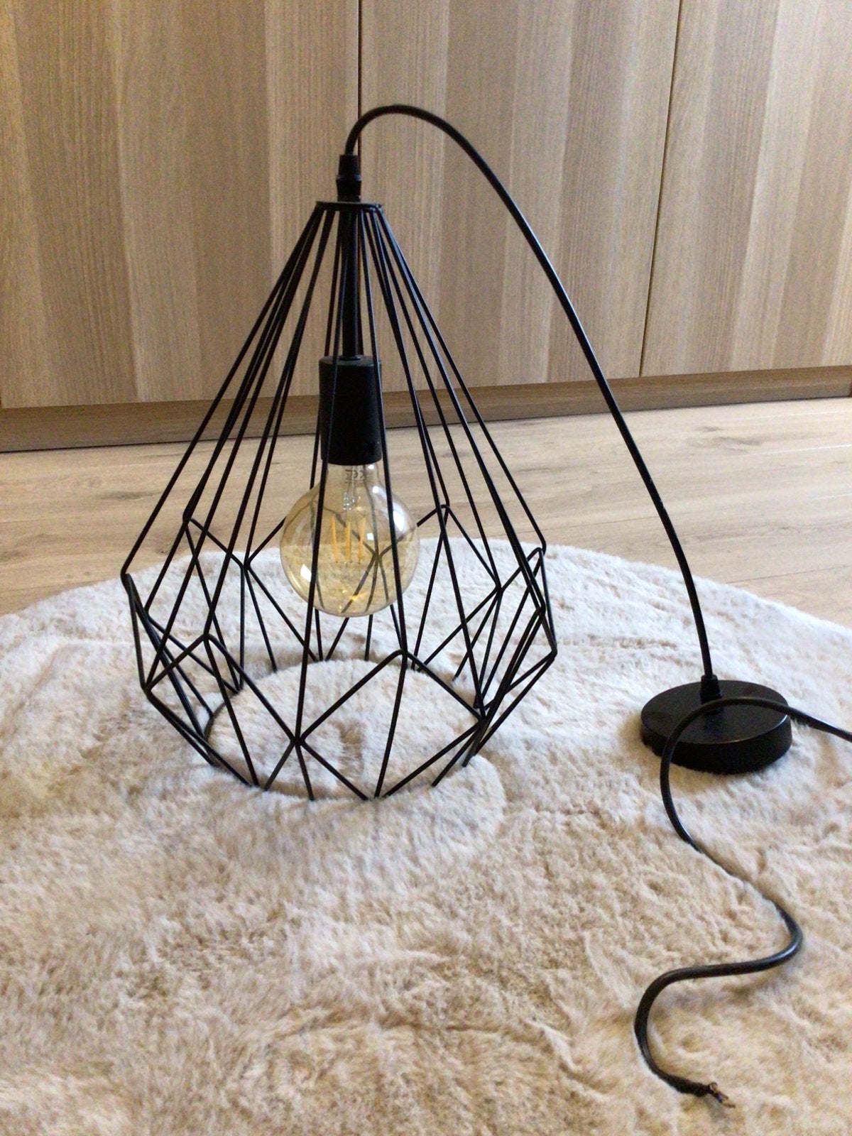 Zwarte hanglamp, Ophalen, Gebruikt, Overige fittingen, Metaal