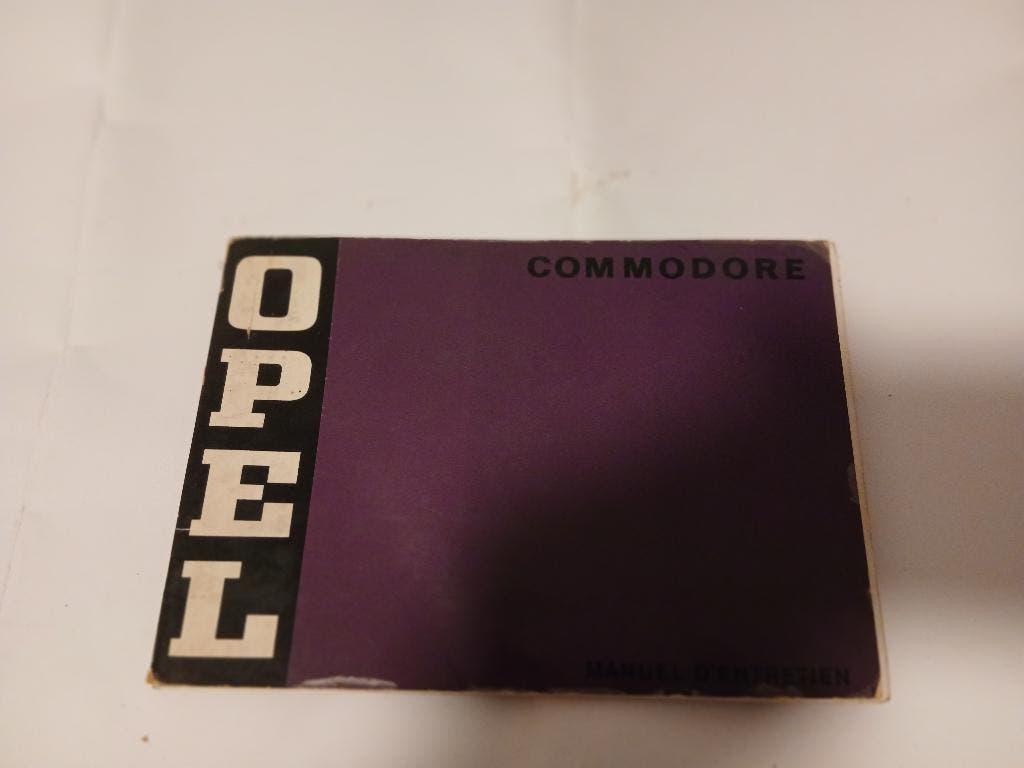 MANUEL D'ENTRETIEN OPEL COMMODORE ANNEES 70., Enlèvement