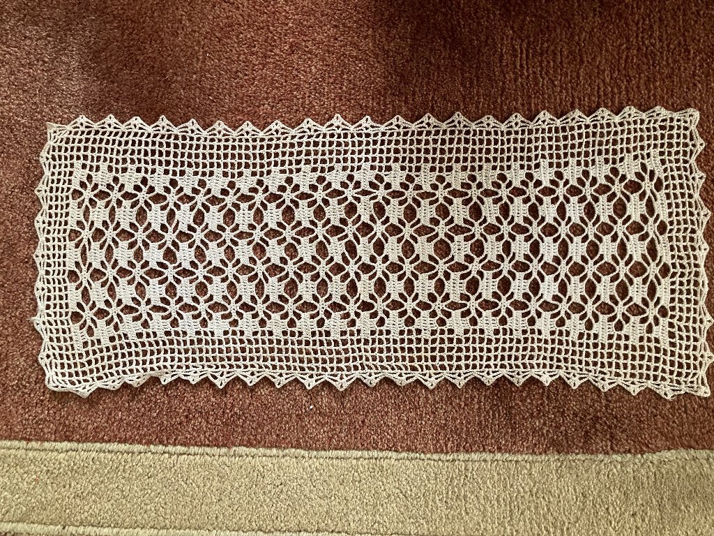 Gehaakte kastloper, Huis en Inrichting, Tafelkleden, 25 cm, Ophalen of Verzenden, Zo goed als nieuw, Katoen