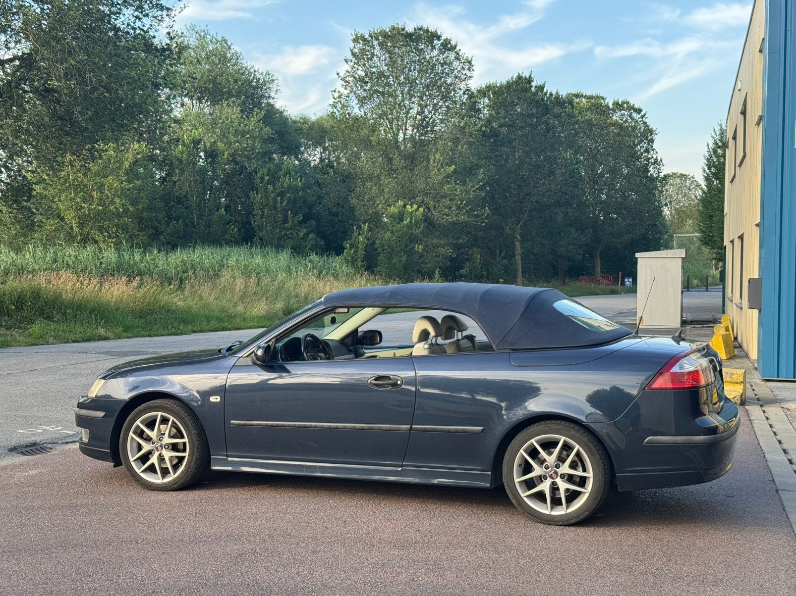 Saab 9-3 cabrio automaat, 4 cilinders, Cabriolet, Blauw, Leder