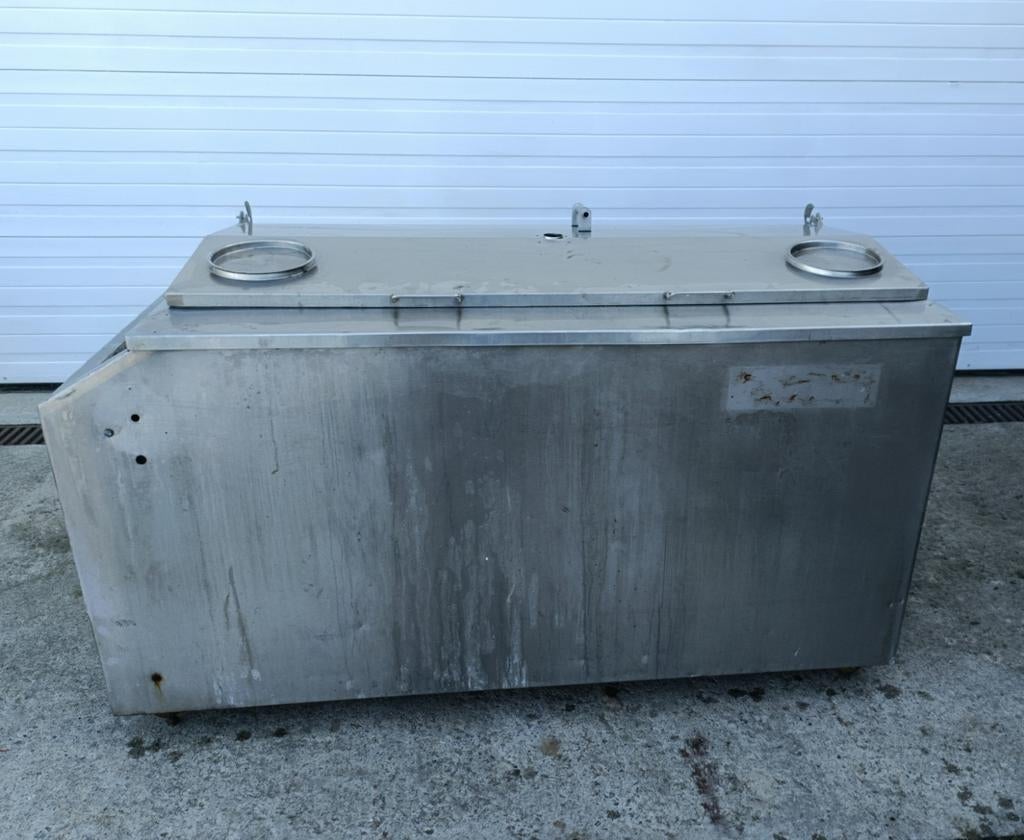 Inox kuip met deksel ideaal voor opslag water of tuin dieren, Jardin & Terrasse, Stockage & Armoires de jardin, Enlèvement, Utilisé