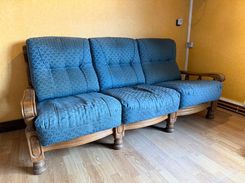 Rétro - Divan - Ensemble 3+1+1, Maison & Meubles, Enlèvement, Utilisé, Quatre personnes ou plus, Bois