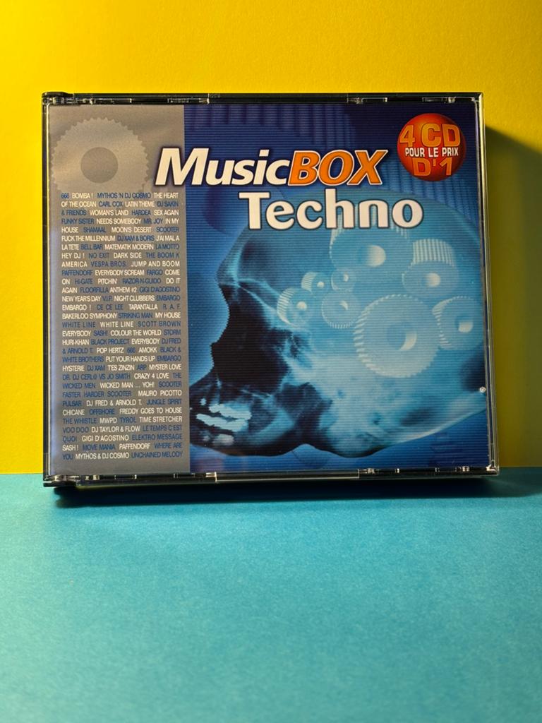Musicbox techno - 4cd box nieuwstaat, Cd's en Dvd's, Verzenden, Zo goed als nieuw