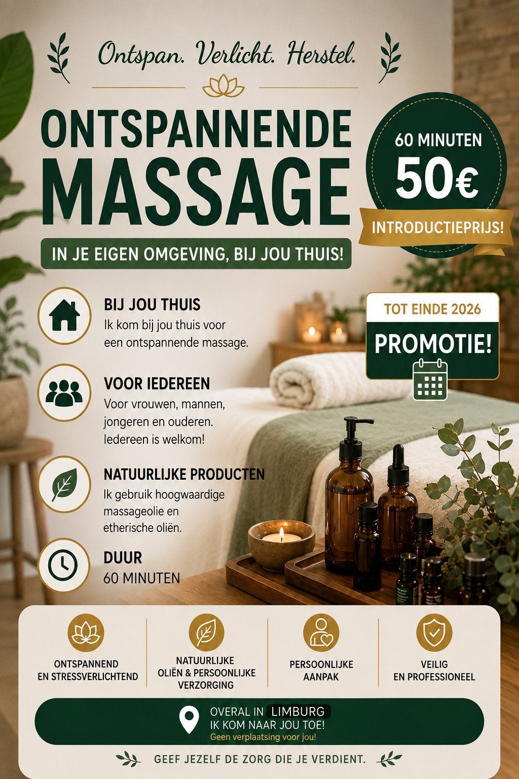 massage promotie 40€ !, Ophalen of Verzenden
