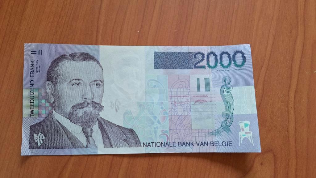 Bankbiljet 2000 Belgische frank, Postzegels en Munten, Bankbiljetten | België, Ophalen of Verzenden