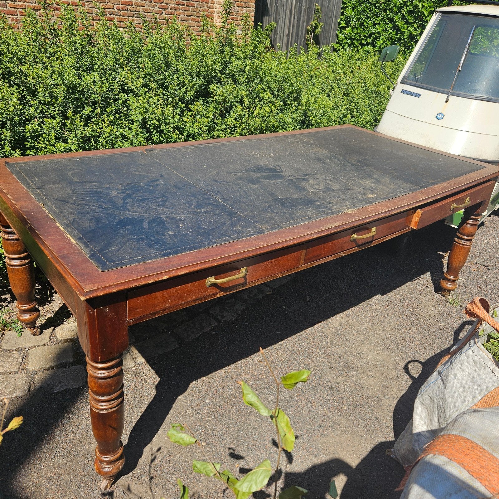 gratis mooie oude tafel, Ophalen