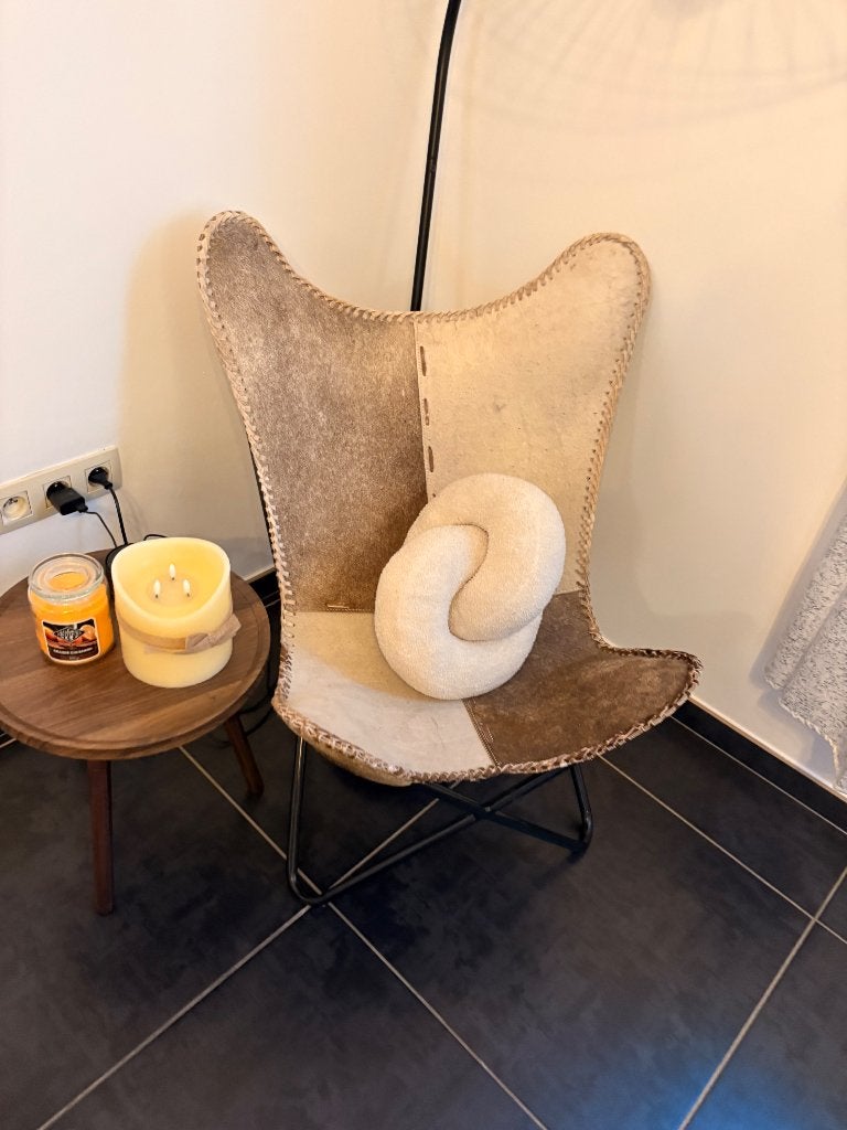 Magnifique fauteuil cuir poils de vache, Maison & Meubles, Enlèvement ou Envoi, Cuir