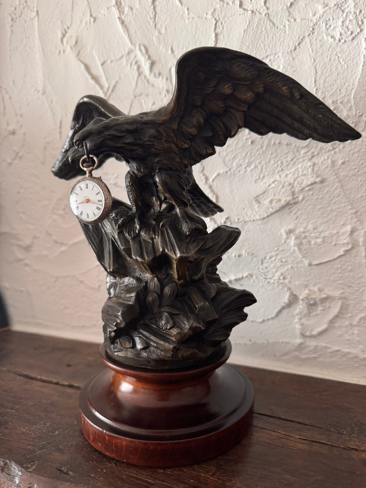 Antiek zamac met werkende kleine zakhorloge, Antiek en Kunst, Ophalen of Verzenden