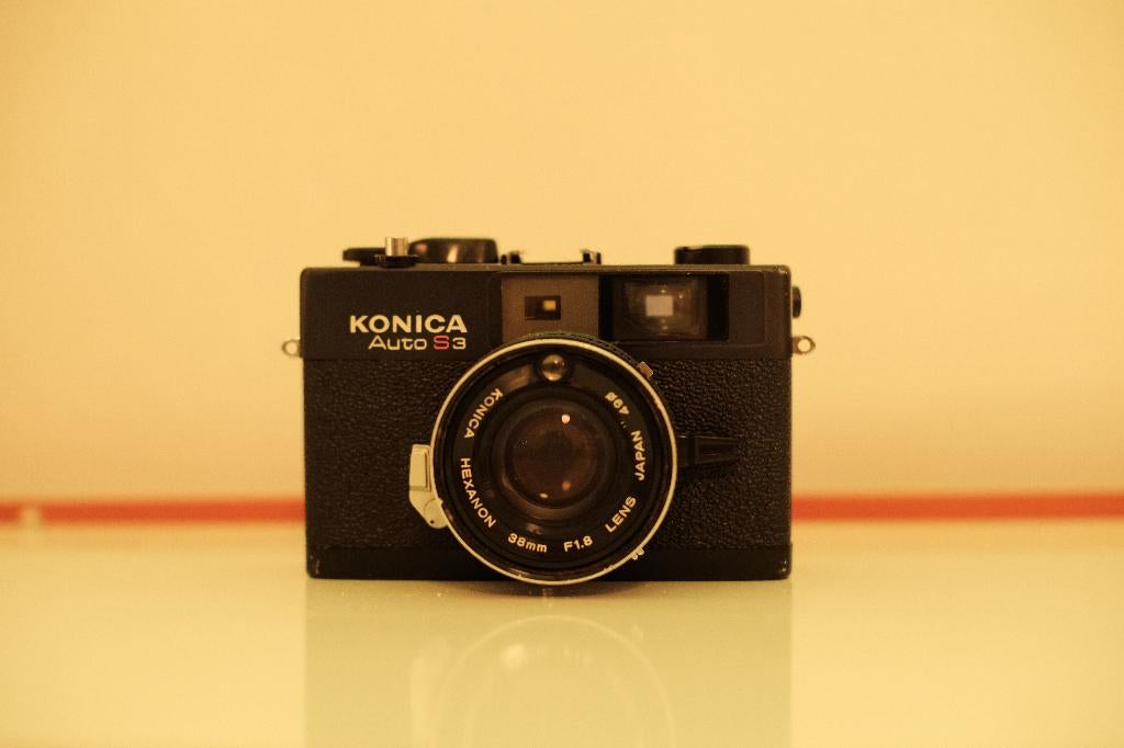 Konica Auto S3 - 38mm 1.8 Rangefinder argentique, Ophalen of Verzenden, Gebruikt, Compact, Konica