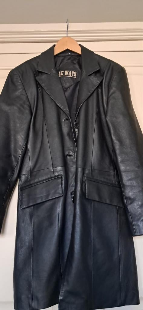 Lederen jas ., Ophalen, Maat 38/40 (M)