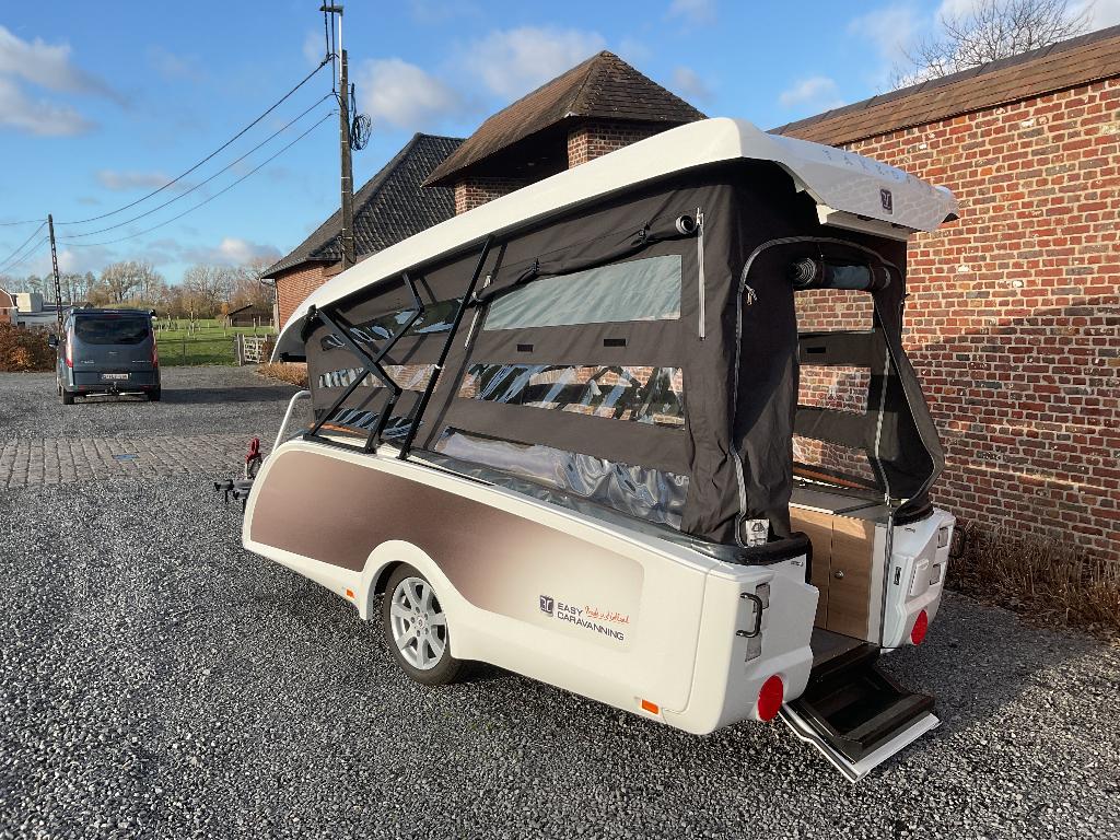 Take off sport / easy caravaning, Caravans en Kamperen, Overige merken, Vast bed, Tot en met 2, Treinzit