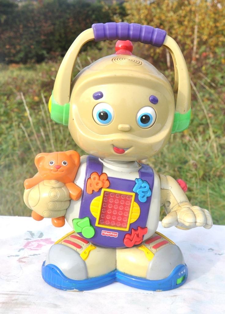robot toby de fischer price vintage plastique jauni  (1), Collections, Enlèvement ou Envoi, Utilisé