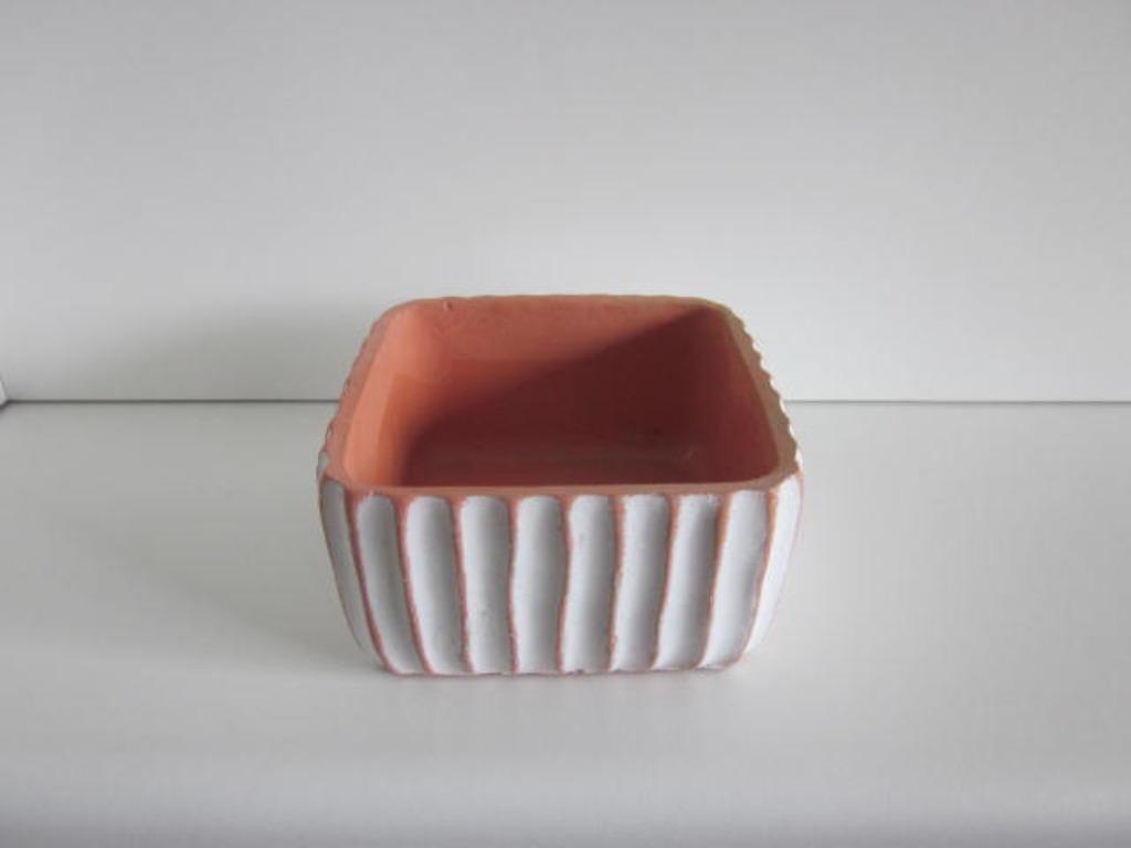 Terracotta bloempot (vierkant), Tuin en Terras, Bloempotten, Vierkant, Ophalen of Verzenden, Zo goed als nieuw, Balkon