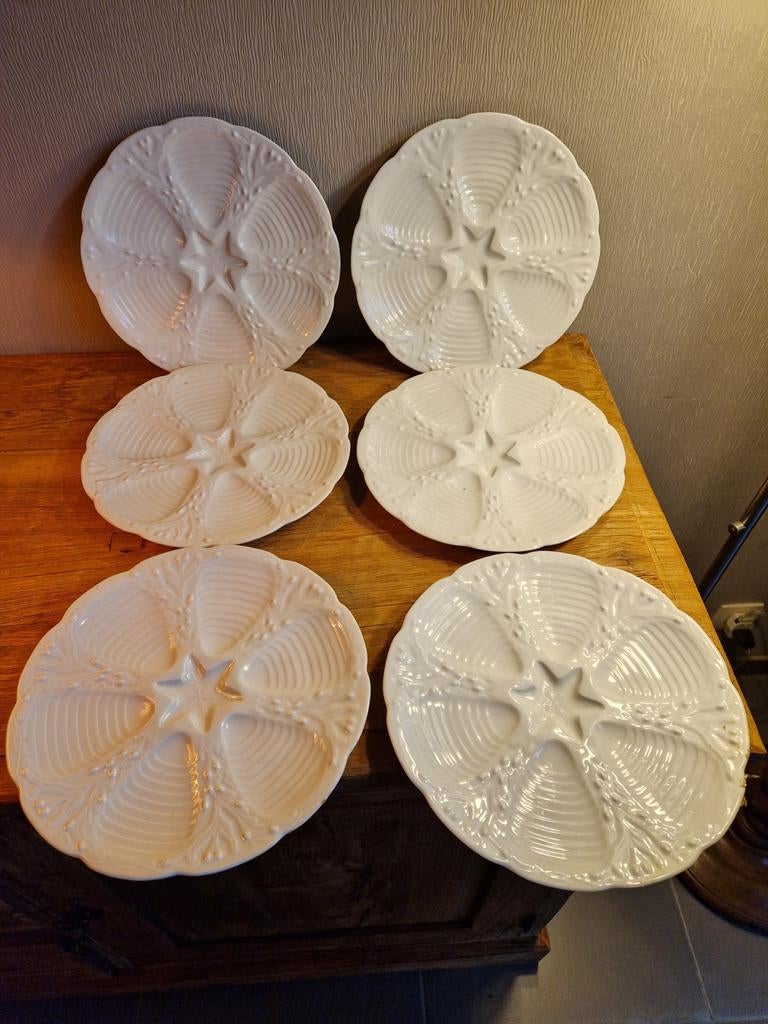 6 x limoges Océan CND France oesterborden, Ophalen of Verzenden
